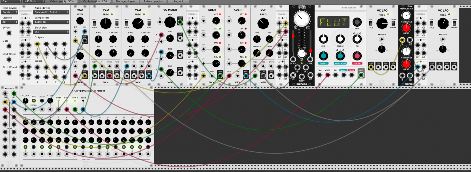 16 seq 3 osc + lfo and reverb | Patchstorage