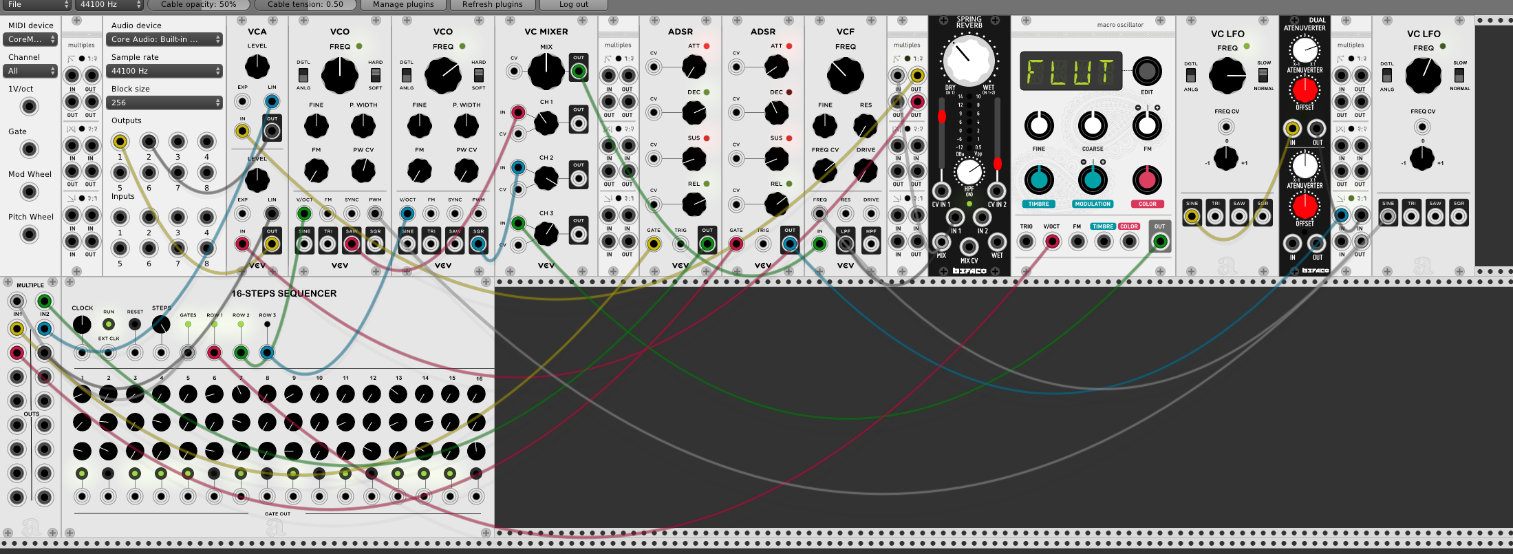 16 seq 3 osc + lfo and reverb | Patchstorage