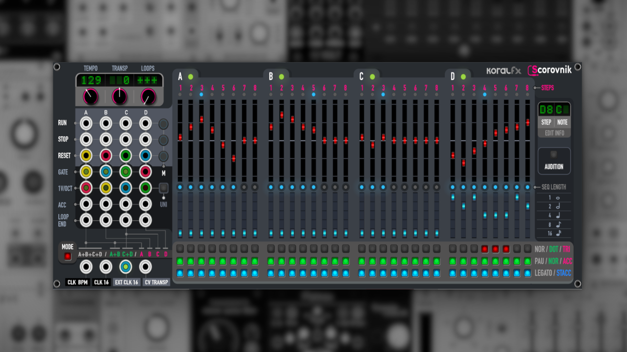 VCV Rack Patch from Scratch - KoralFX Scorovnik Sequencer | Patchstorage