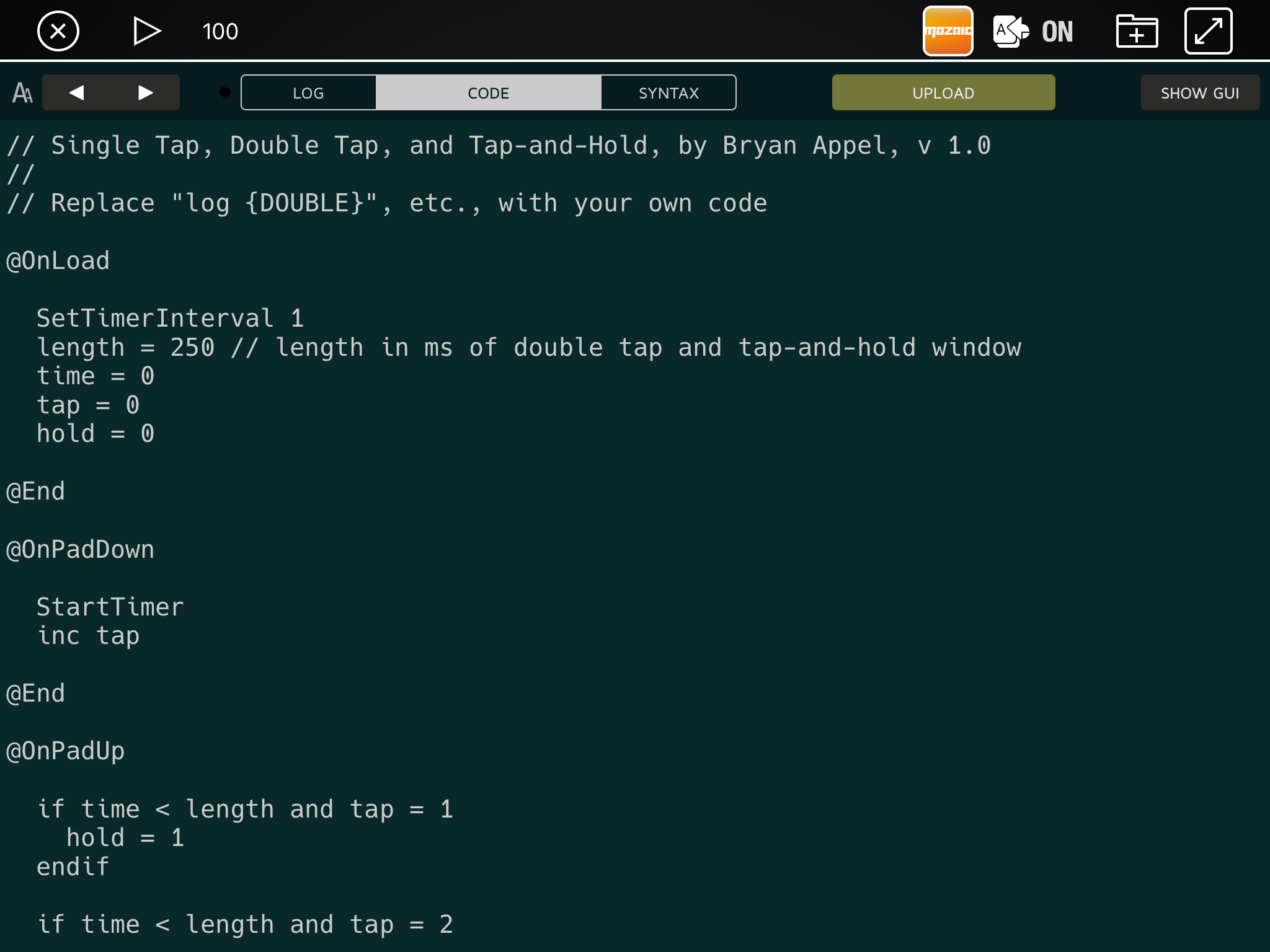 Double Tap and Hold | Patchstorage