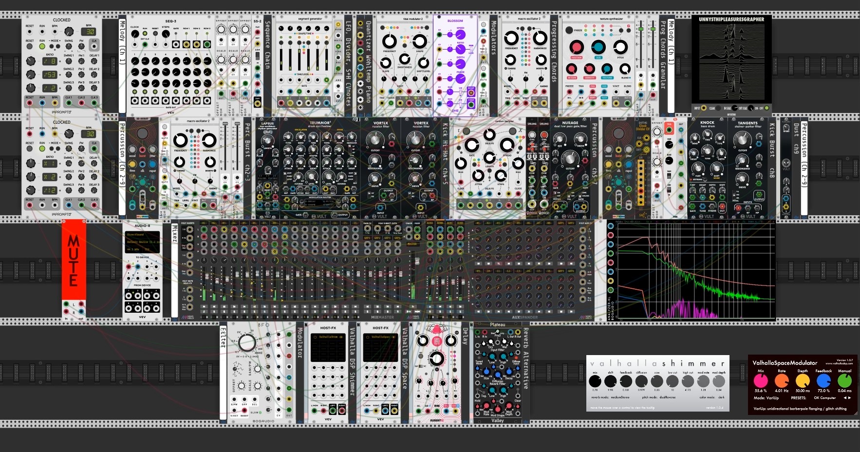 Polyrythmic glitching Percussion & a semi-automatic Plaits lead ...