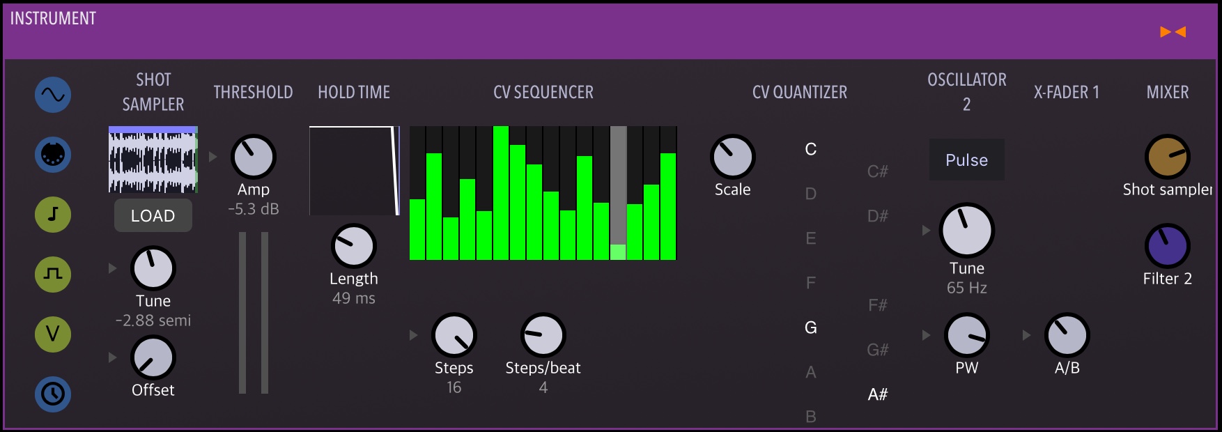 Instant music: Sequencer steps follow beat. | Patchstorage