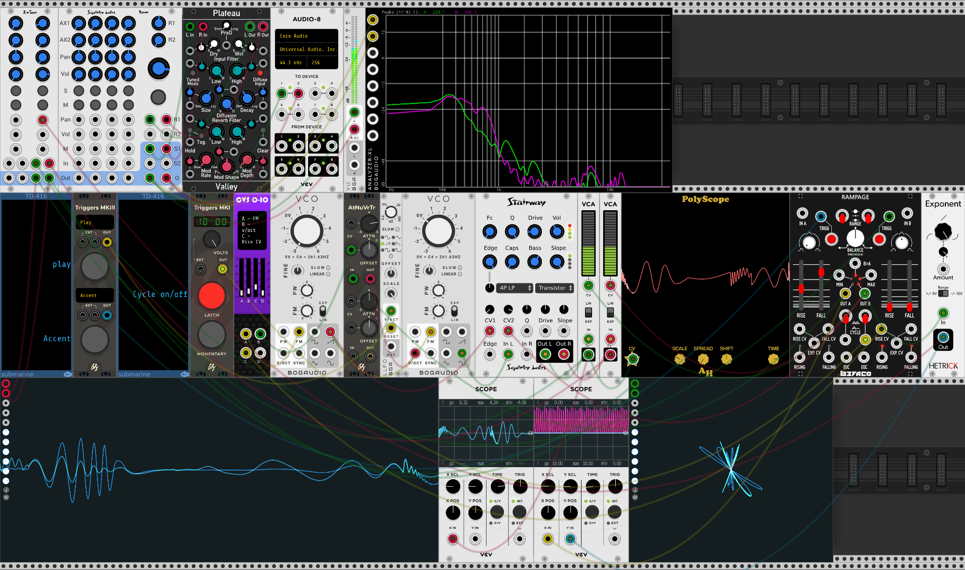 Audio rate filter cutoff modulation + oscillator FM (also for VCV Rack ...