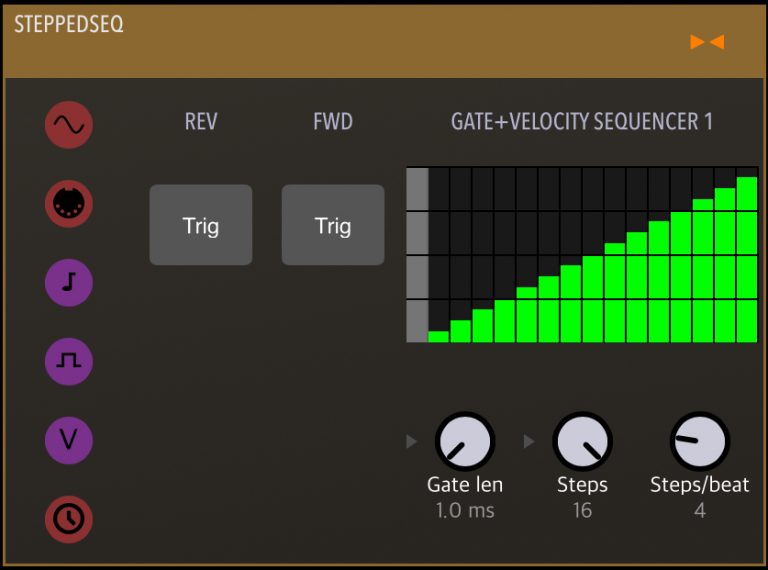 Step sequencer with manual forward and reverse buttons | Patchstorage