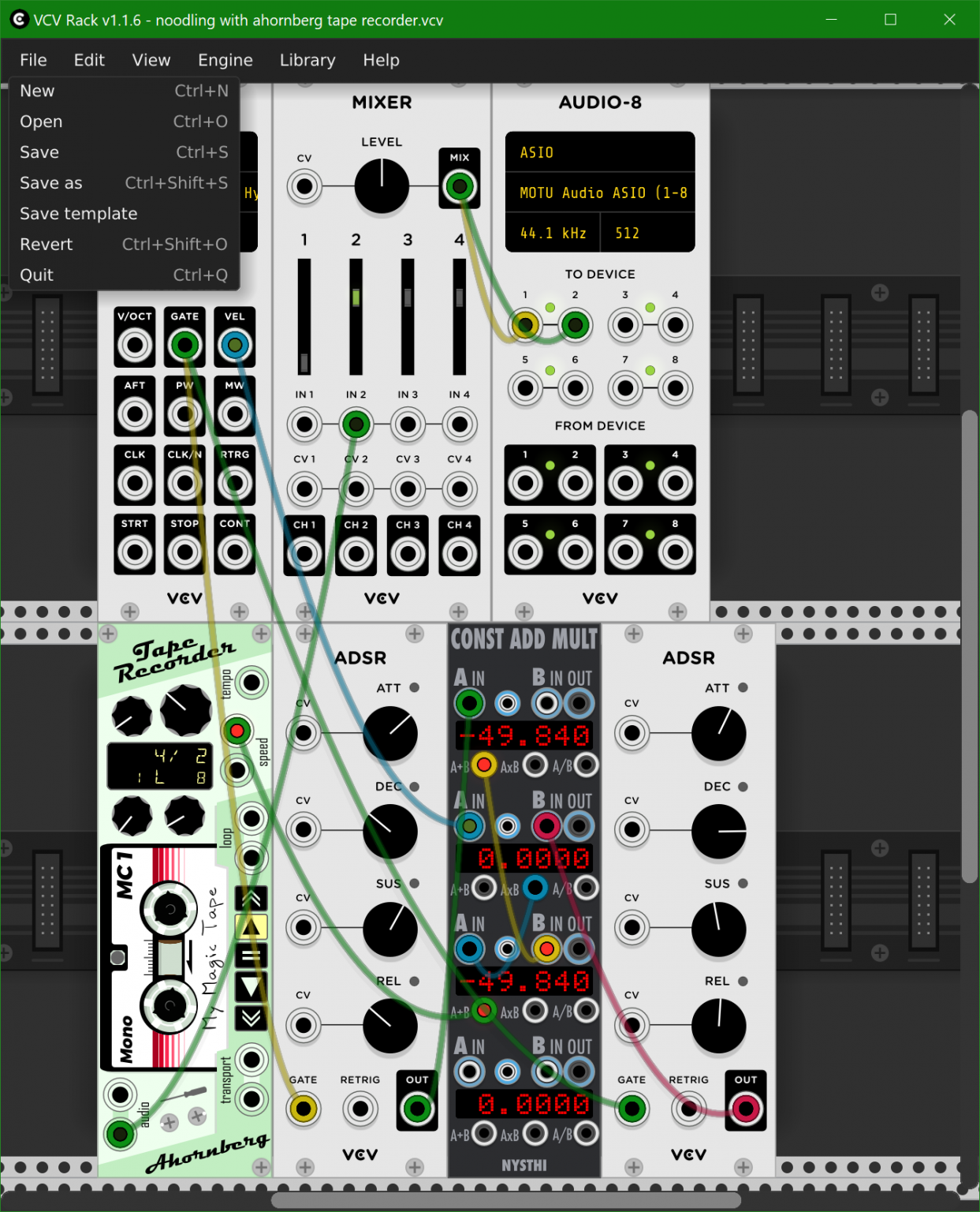 noodling 'round with Ahornberg Tape Recorder | Patchstorage