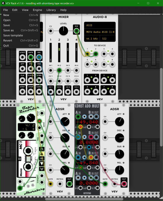 noodling 'round with Ahornberg Tape Recorder | Patchstorage