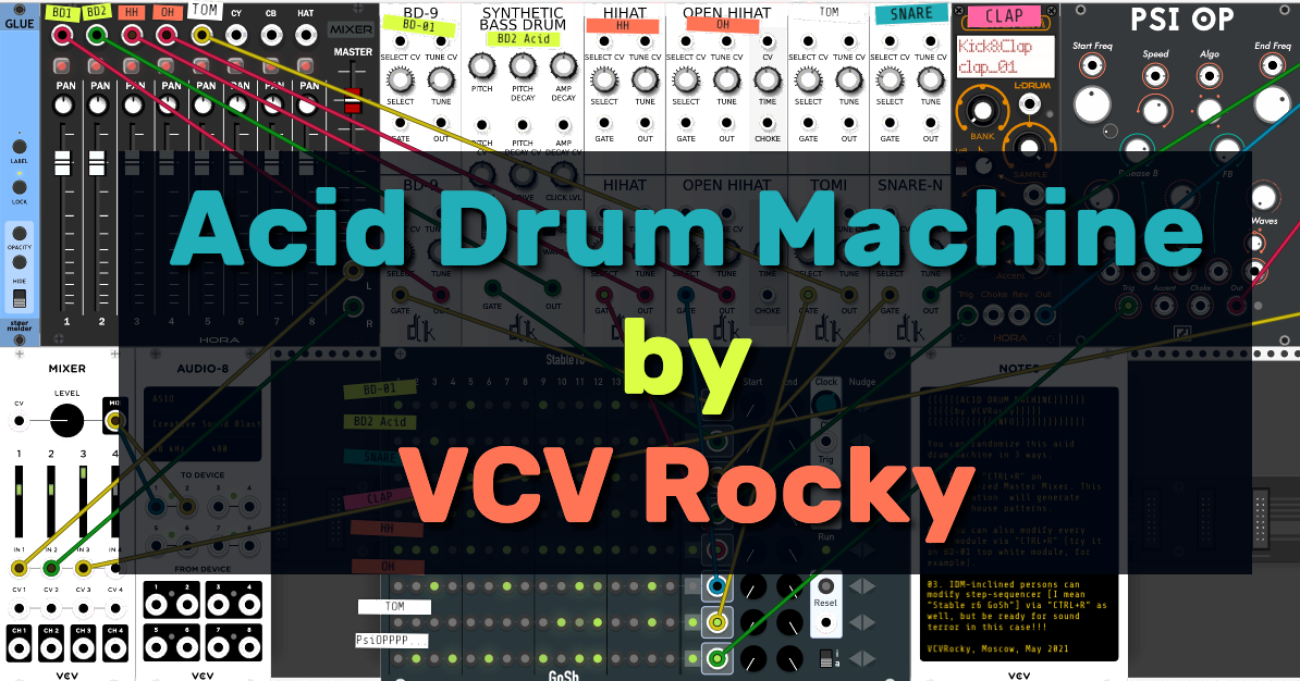 Acid and Tech House Drum Machine by VCVRocky | Patchstorage