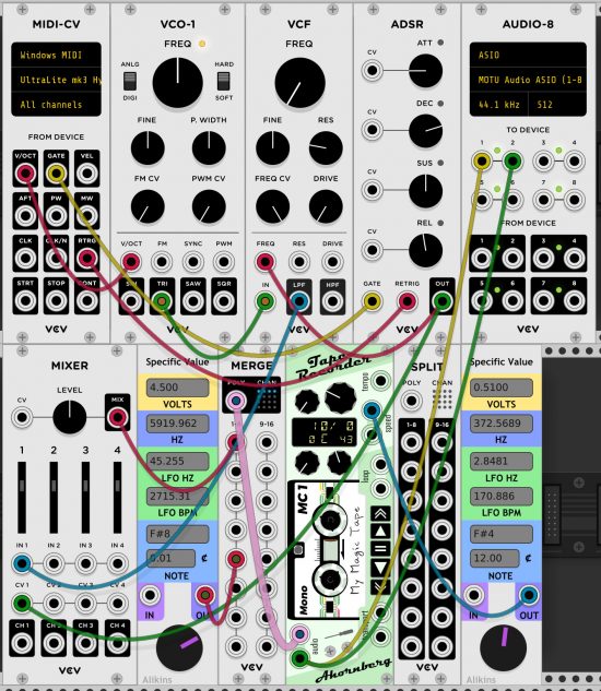 tape delay and frippertronics with Ahornberg Tape Recorder | Patchstorage