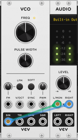 01BASIC VCV simplest 2 modules patch | Patchstorage
