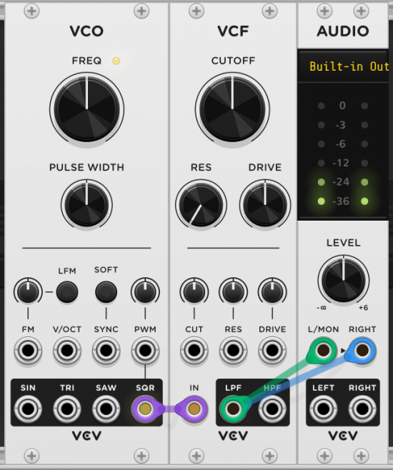 02BASIC VCV simple timbre control with filter VCF | Patchstorage