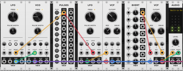 10BASIC VCV kick drum with high pass filter | Patchstorage
