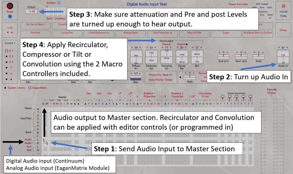 EaganMatrix Audio Input Test | Patchstorage