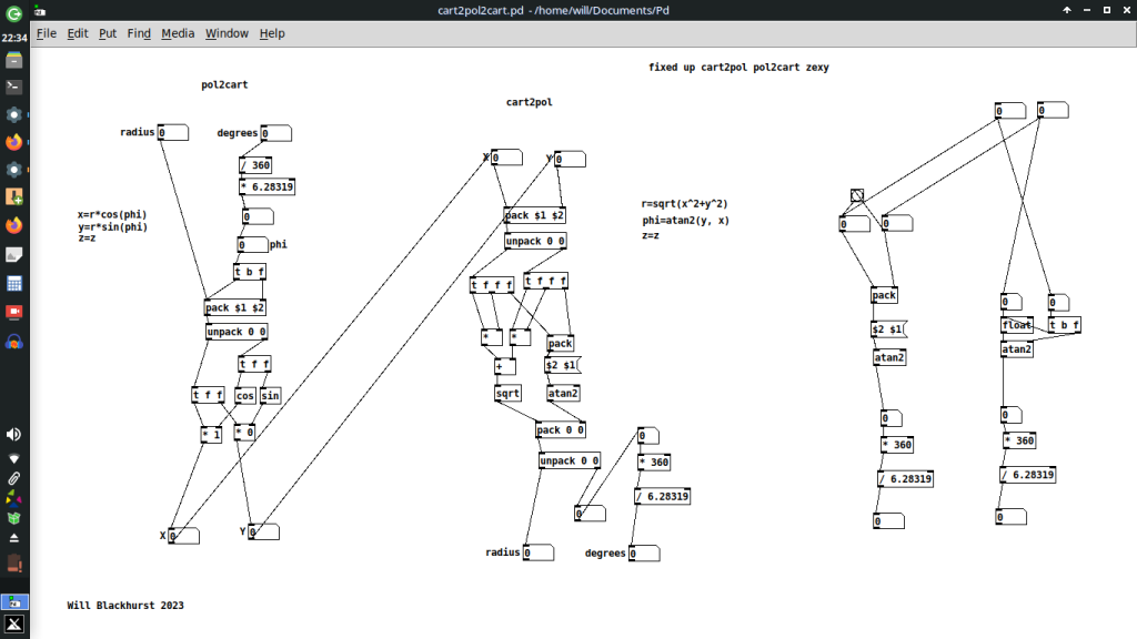 cartesian to polar to cartesian - Pd Vanilla | Patchstorage
