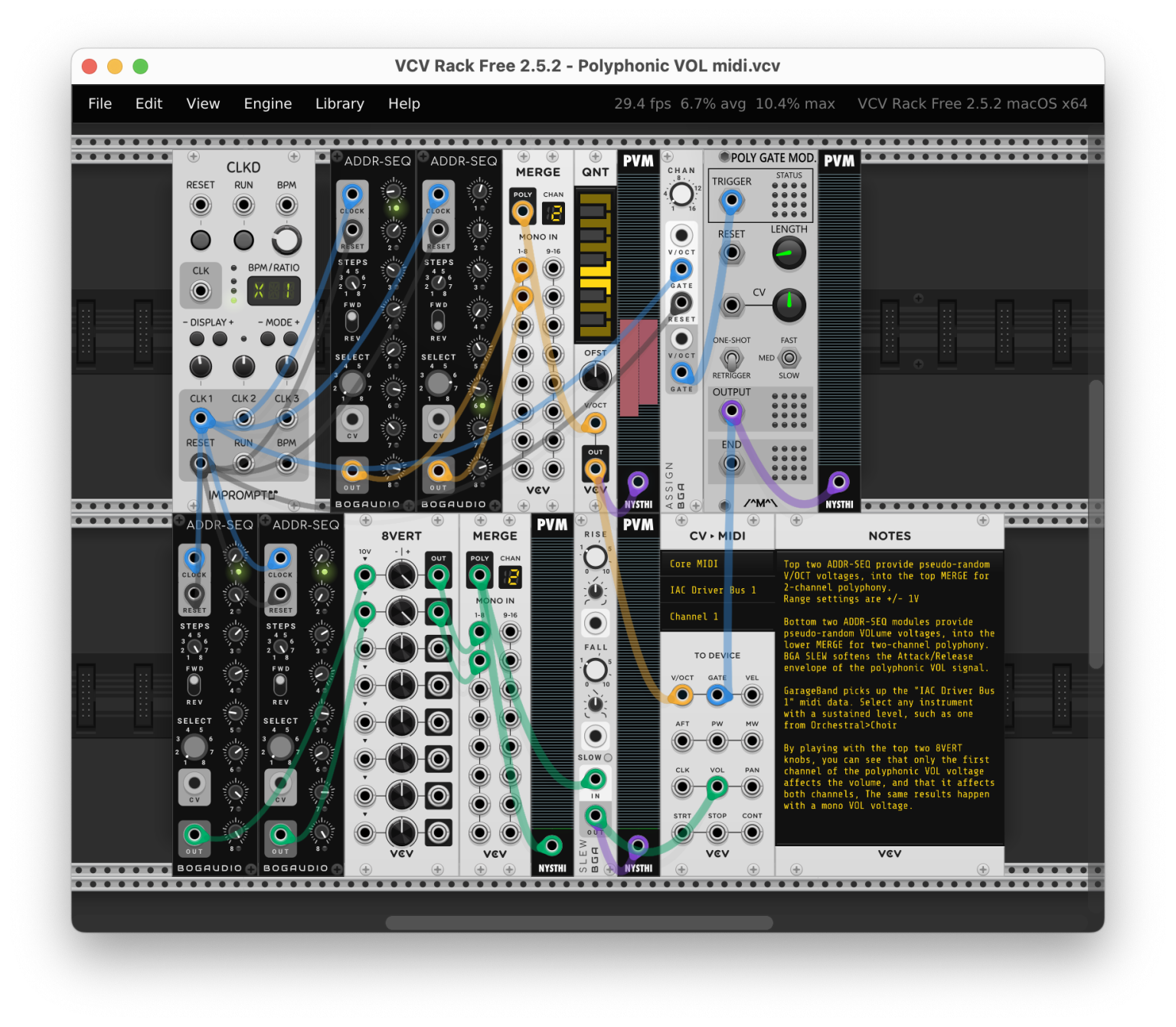 Polyphonic VOL midi.vcv | Patchstorage