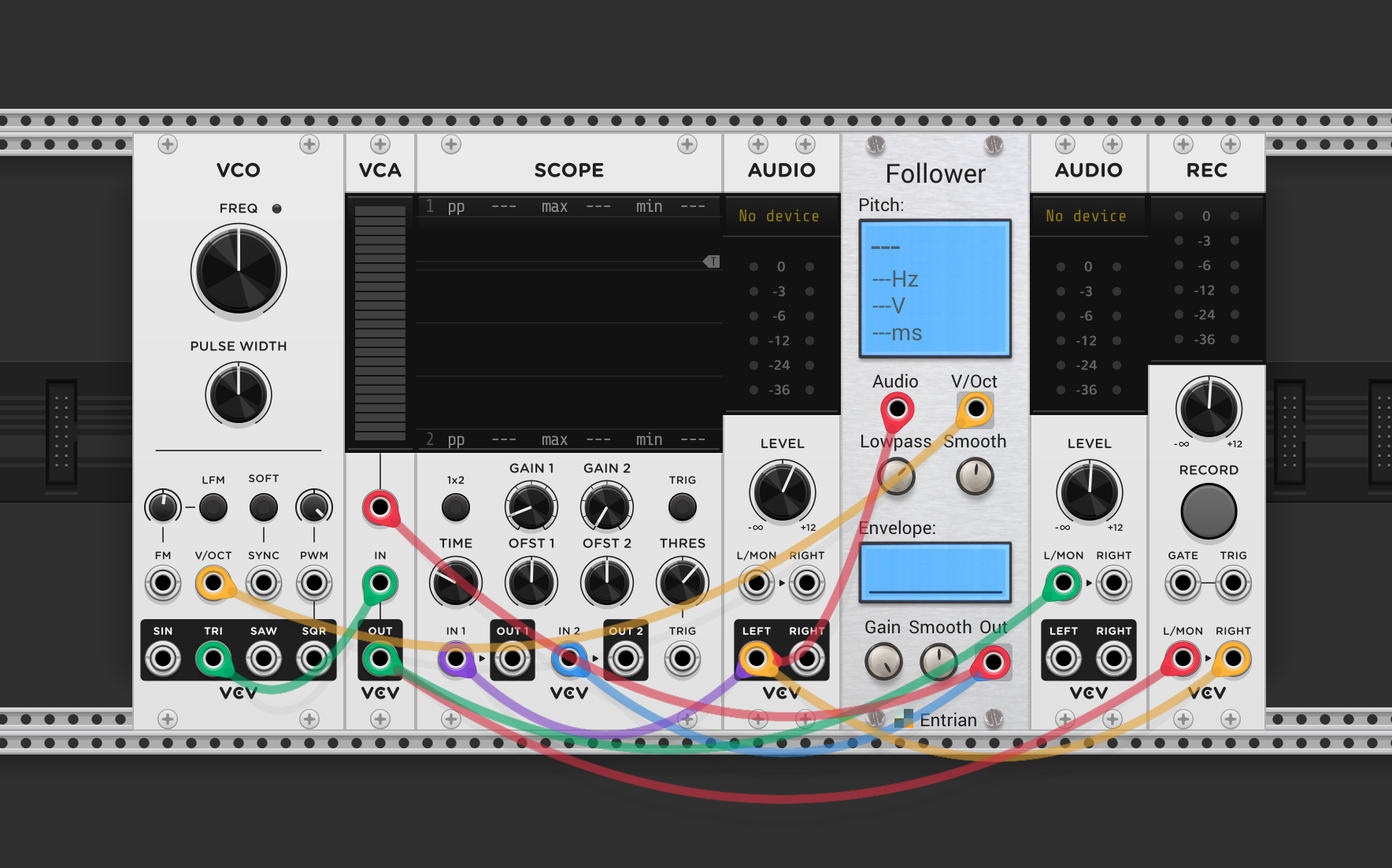 VCO Controlled by Envelope Follower | Patchstorage