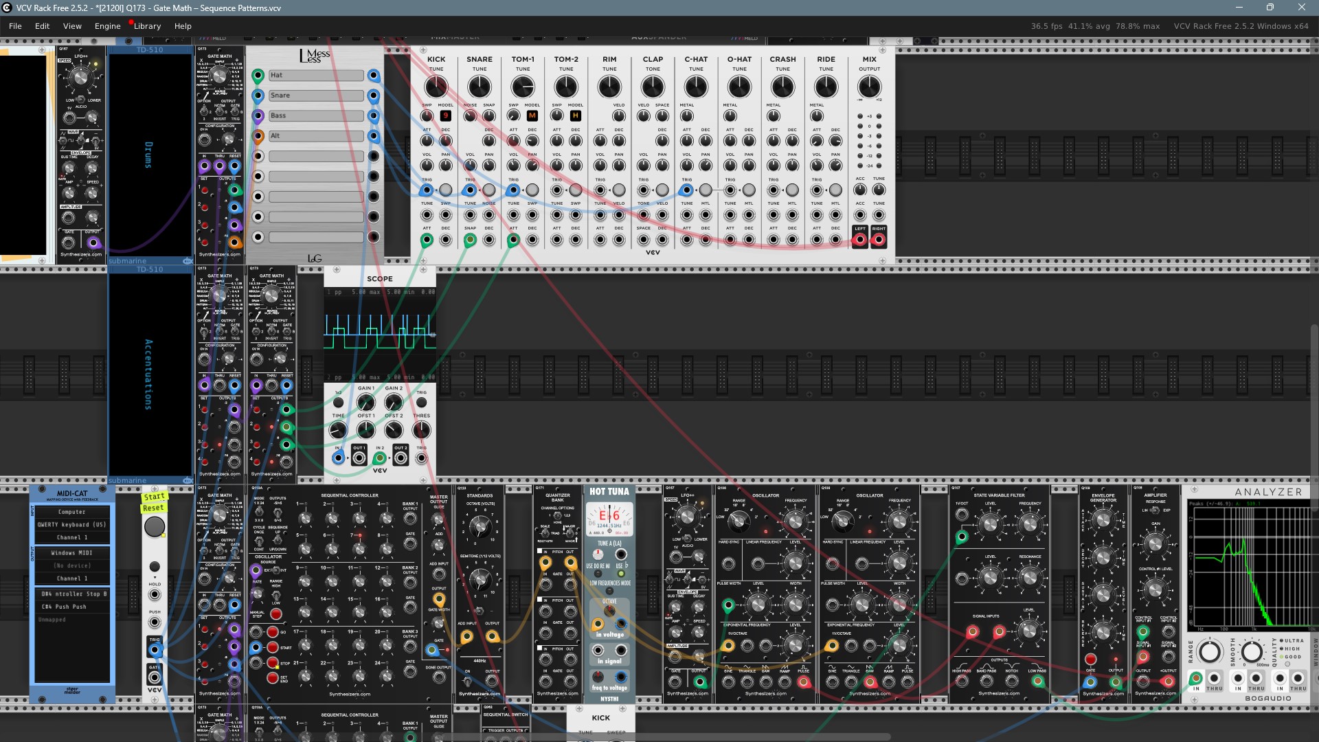 VCV Rack - [2120l] Q173 - Gate Math – Sequence Patterns | Patchstorage