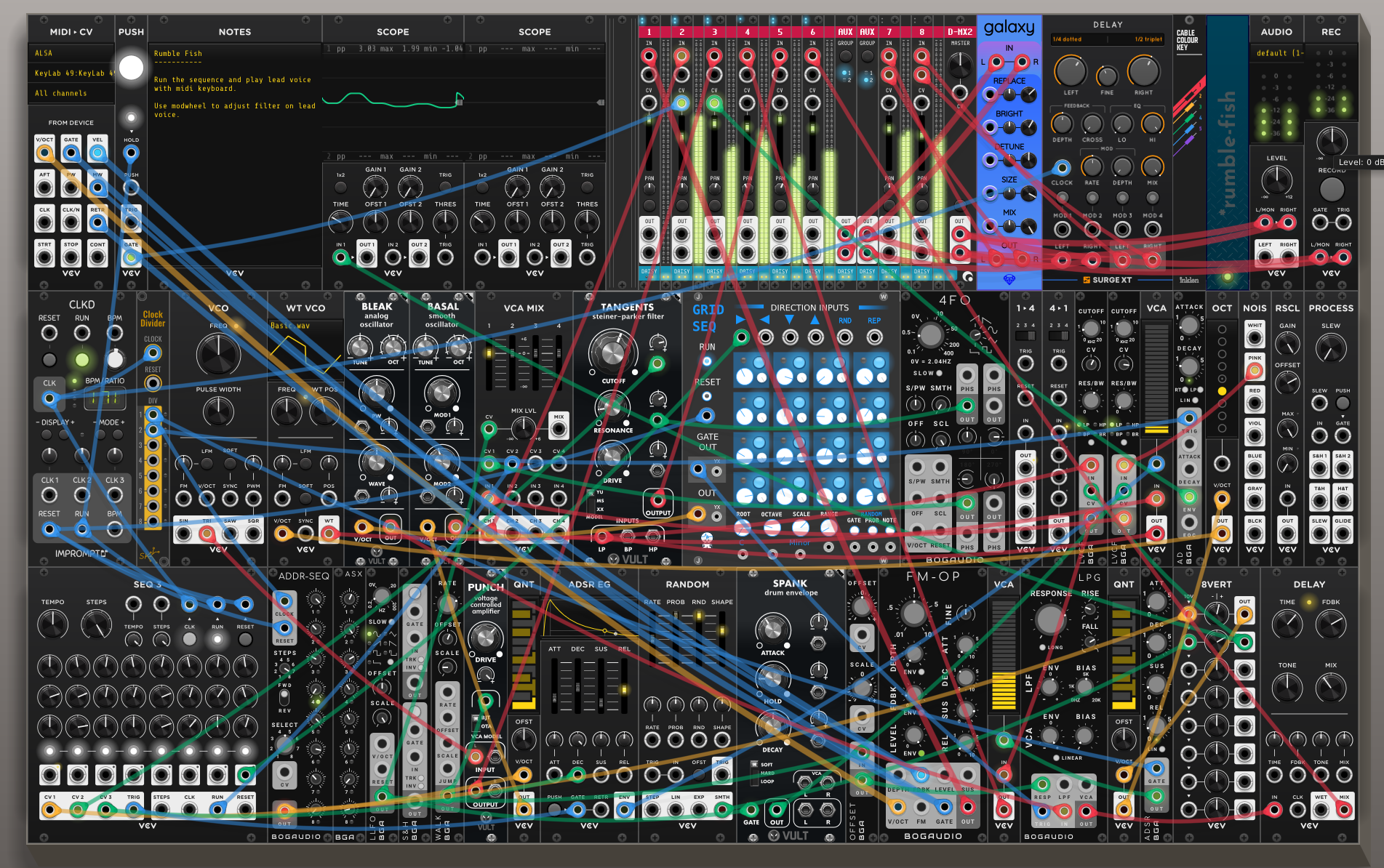 Submerged Rumble Racks VCV Rack Patch - 326 Rumble Fish | Patchstorage