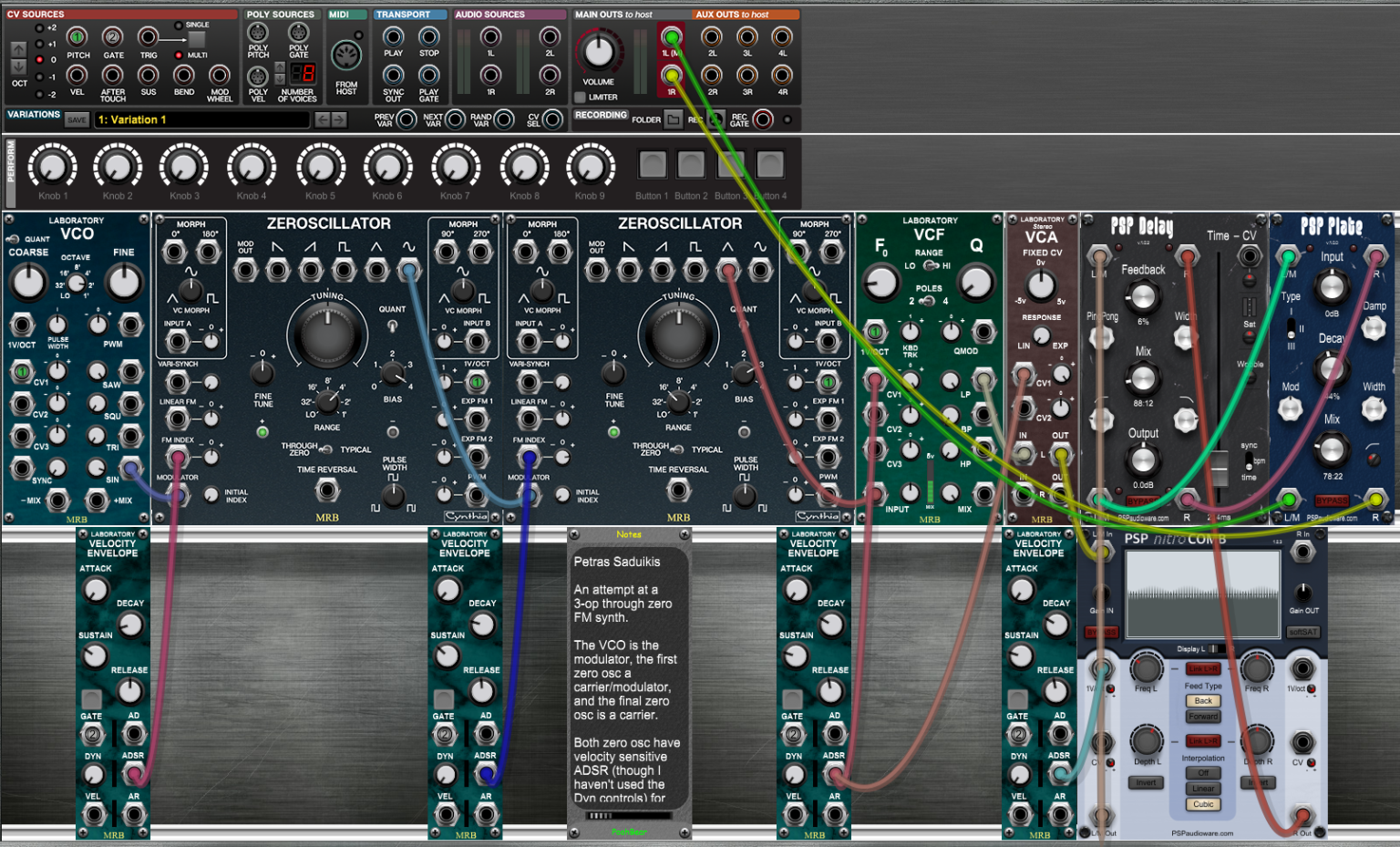 Zero Oscillator Synth | Patchstorage